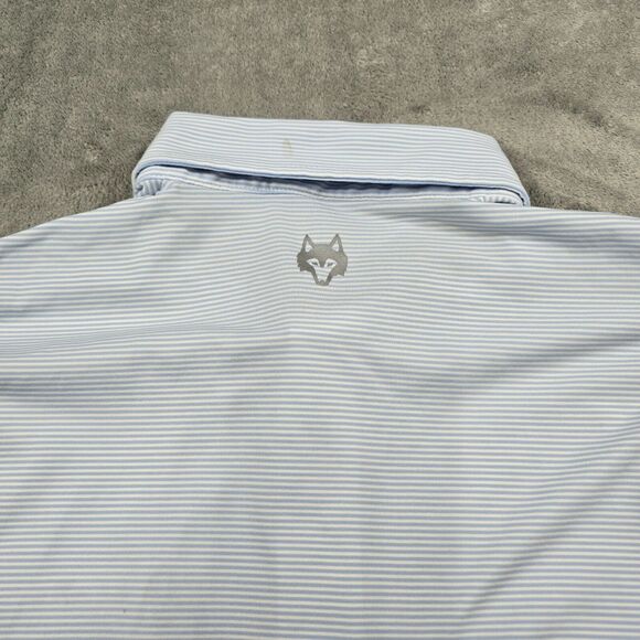 Greyson Men's Blue Striped Golf Polo Shirt Size L - Picture 3 of 11
